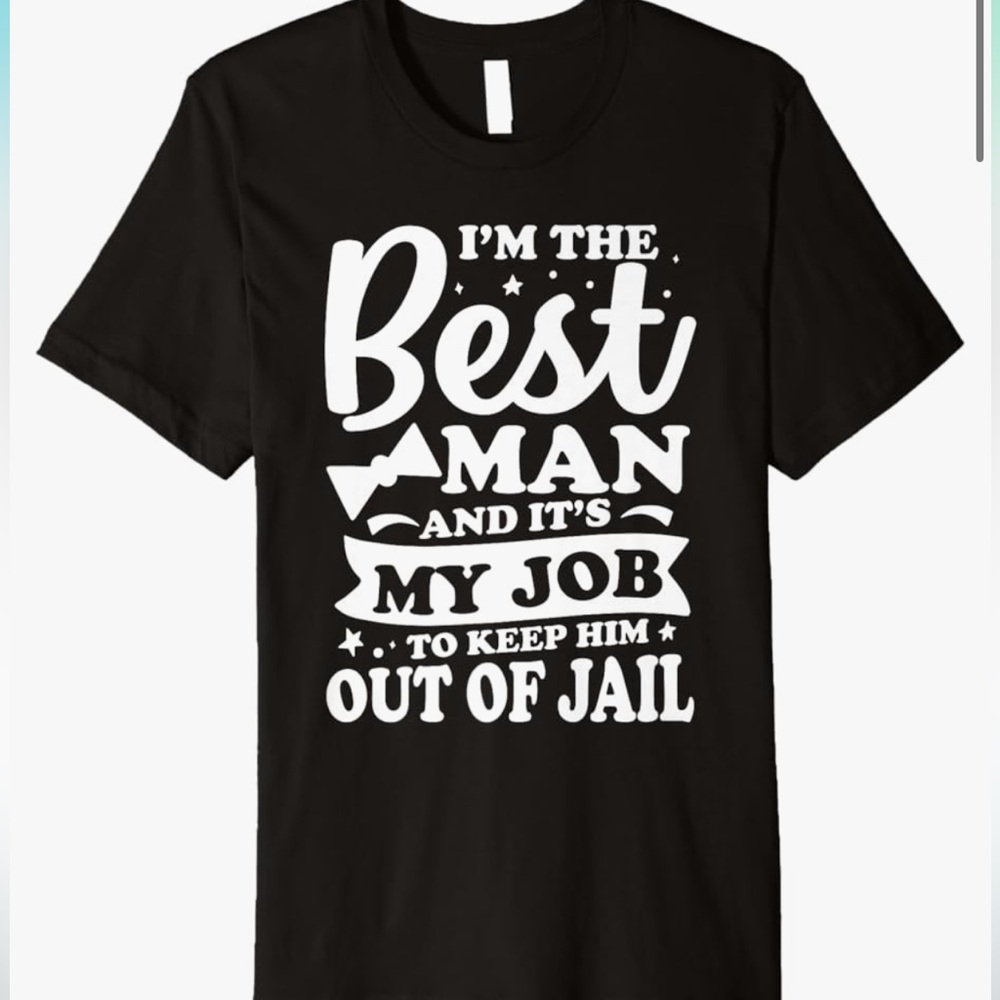 Black Best Man Wedding Graphic Men's T-Shirt XXL 503